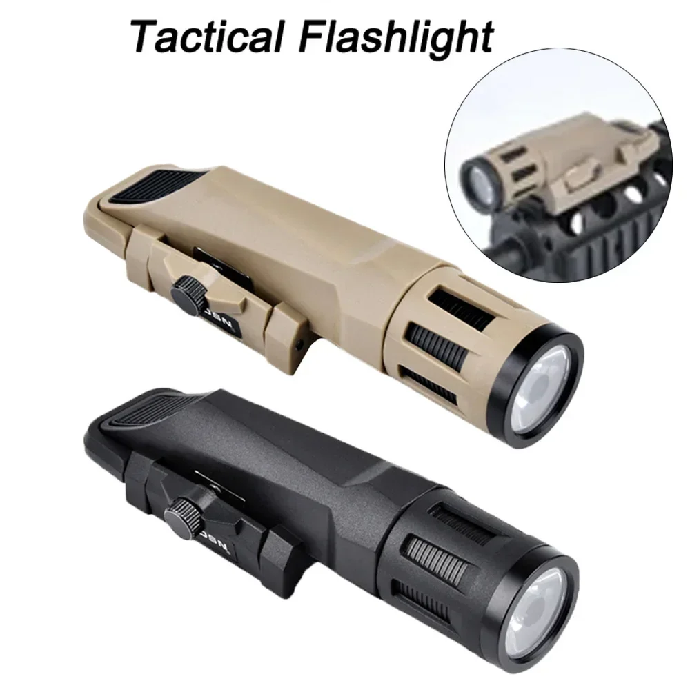 LED Flashlight Tactical Hanging Scout Light /Strong light burst/Adapted to 20-21MM guide rail Field lighting camping