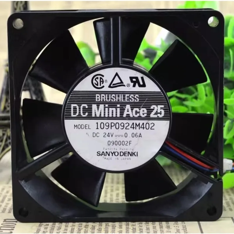 New Cooling Fan for Sanyo 109P0924M402 24V 0.06A Double Ball Bearing Cooling Fan 9CM 9025 90*90*25MM
