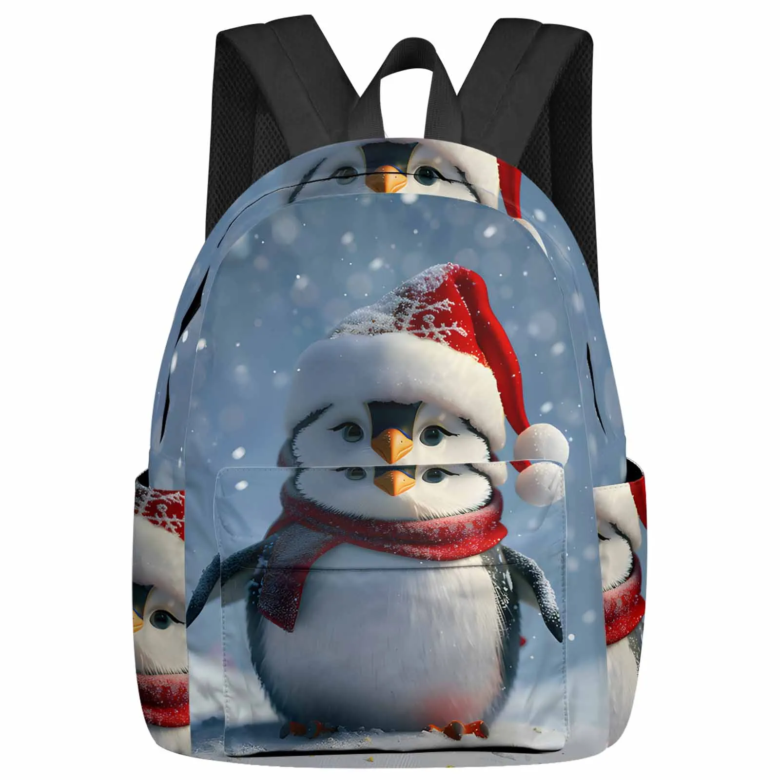 

Christmas Winter Snow Penguin Large Capacity Backpack Men Laptop Bags High School Teen College Girl Student Mochila