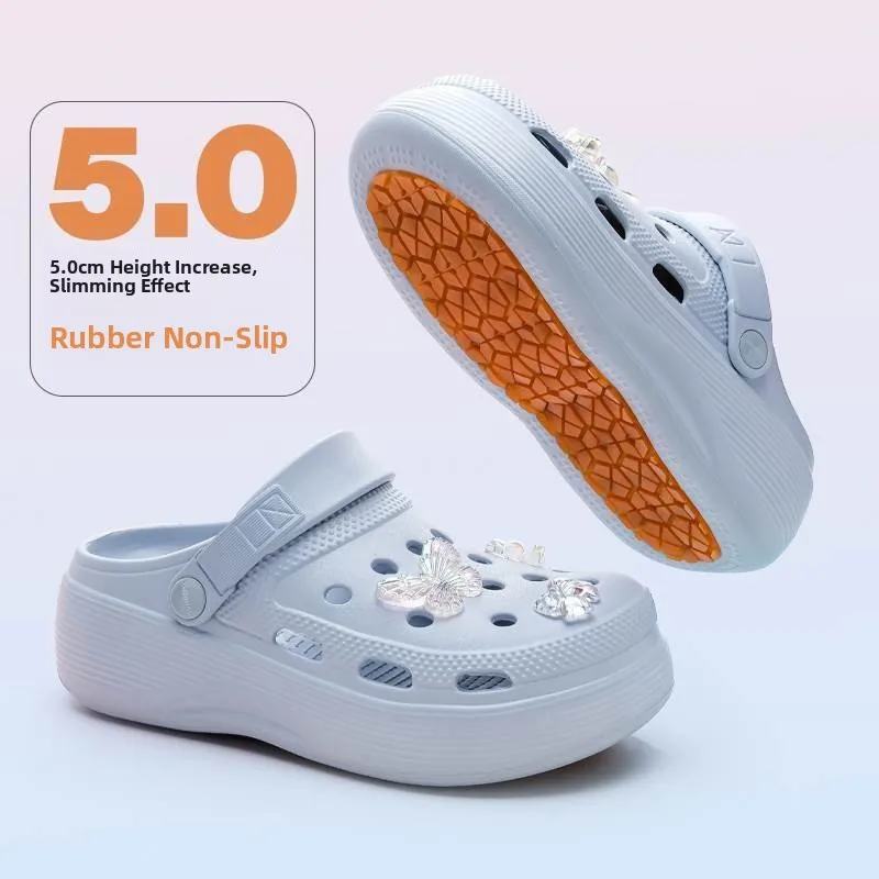 

Женские сандалии на толстой подошве, нескользящие, для операционных, дышащие, пляжные, устойчивые к запаху, летние, для улицы