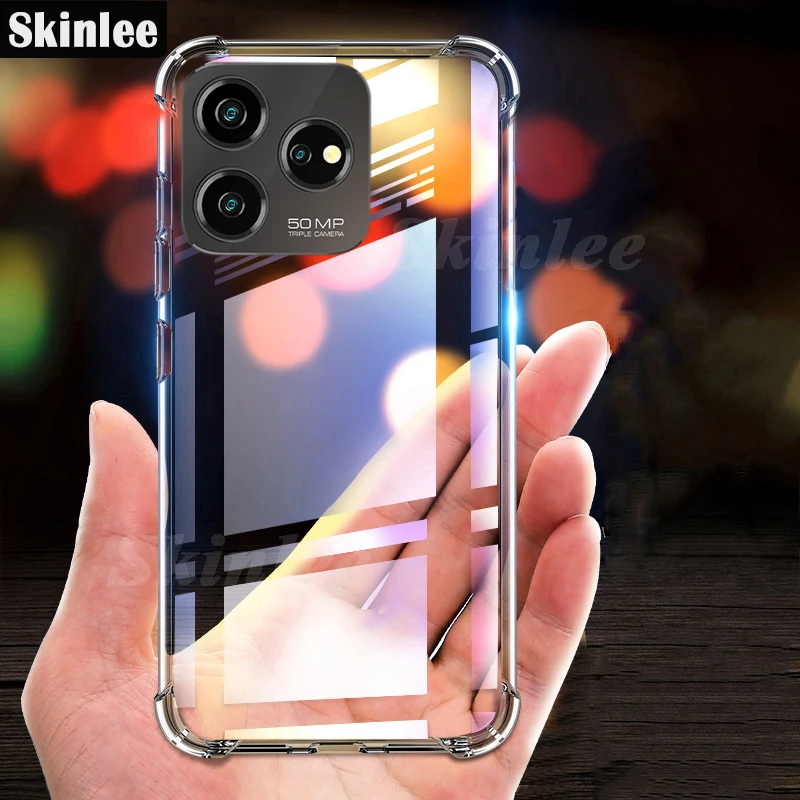 

Skinlee For ZTE Axon 50 Lite Case Transparent Airbag Bezel Silicone Soft Shockproof Shell For ZTE Axon 40 Lite Back Coque