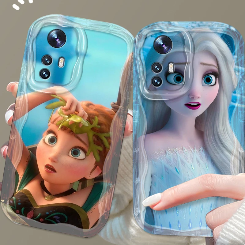 Disney Princess Elsa For Xiaomi Mi 14 12 12T 11 Lite Poco M6 X6 X5 X4 X3 M3 F4 Pro GT NFC 5G Wave Oil Funda Phone Case