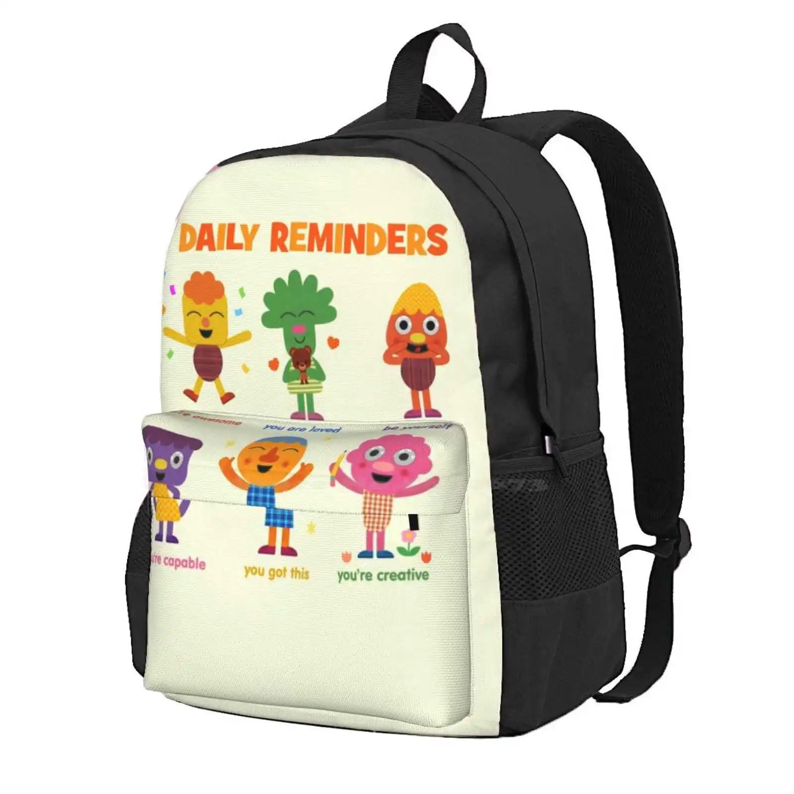 Noodle & Pals | Daily Reminders Hot Sale Schoolbag Backpack Fashion Bags Super Simple Songs Affirmation Motivational Self Care