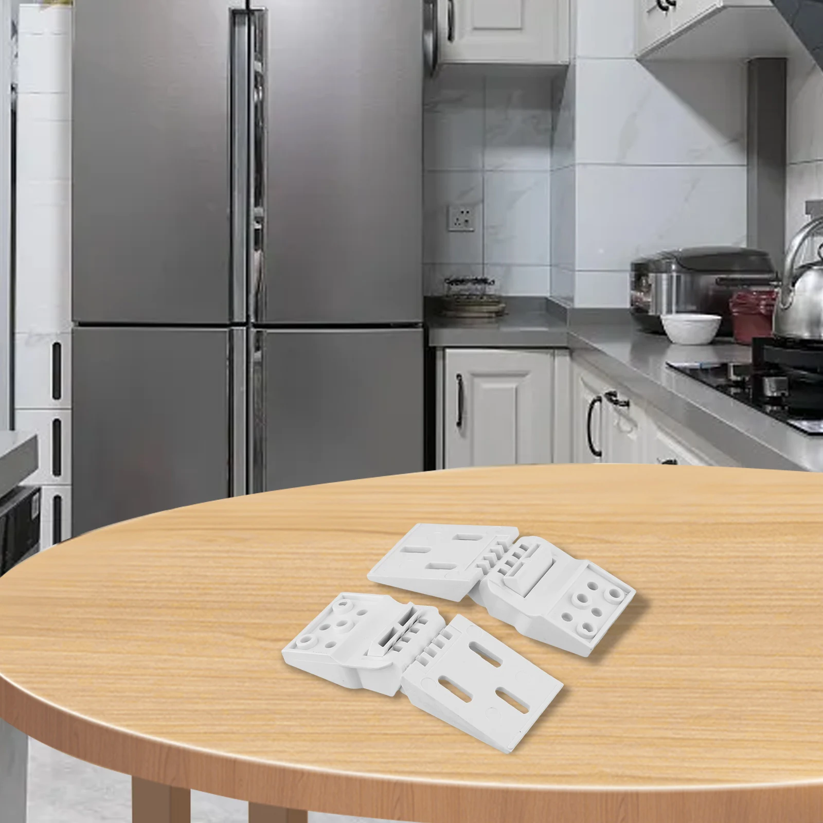 Plastic Folding Chest Door Hinges 2 Pack with Six Hole Mount Compatible with Various Freezers Offering Easy Replacement
