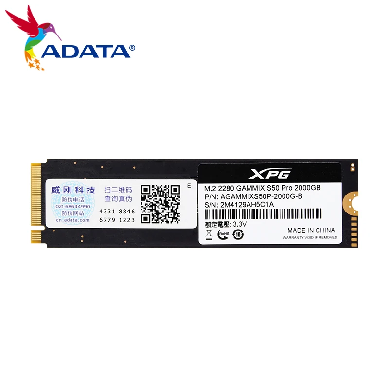 ADATA XPG GAMMIX S50 Pro PCIe Gen4x4 M.2 2280 Solid State Drive 2000GB 1000GB 500GB Internal Gaming SSD for Desktop Laptop