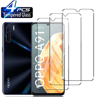 2/4Pcs 9H Tempered Glass For OPPO A91 Screen Protector Glass Film