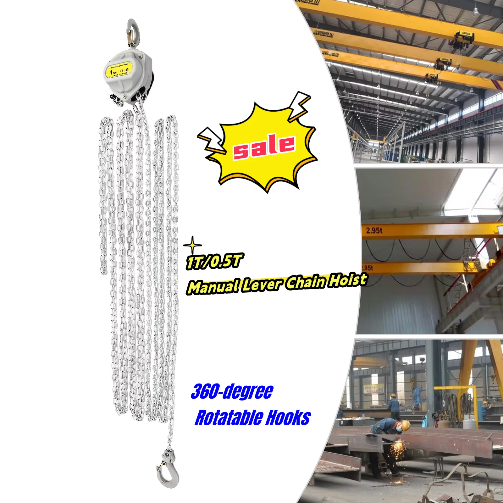 

1T/0.5T Manual Lever Chain Hoist Aluminum Alloy for Warehouse Transportation Factory