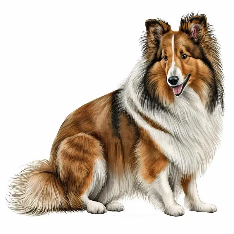 M427 Sheltie Dog Animal Wall Sticker Bathroom Toilet Decor Living Room Cabinet Refrigerator Home Decoration Sticker Decals