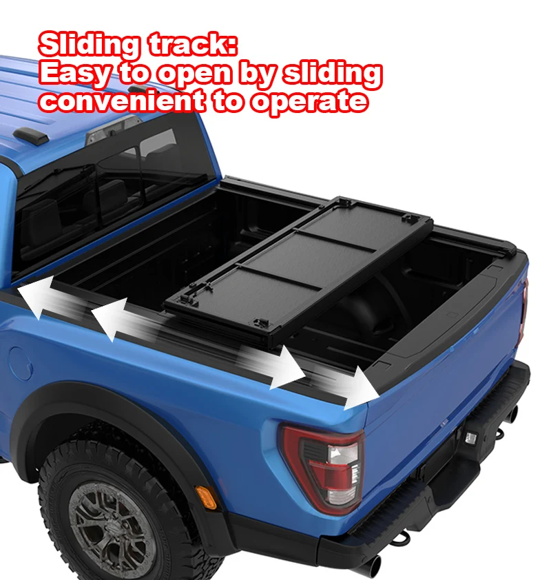 For BYD Shark 6 2024-2025 Moving Aluminum Sliding Hard Tri Fold Trifold Pickup Truck Bed Tonneau Cover