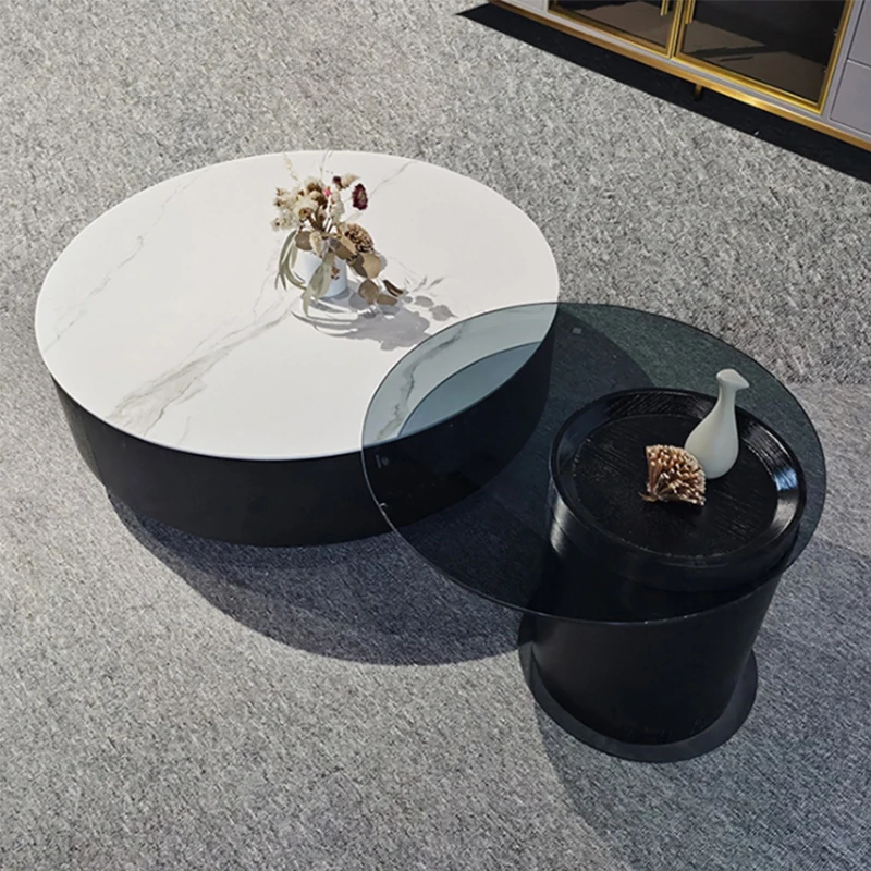 

Журнальный столик Accent Decor в скандинавском стиле, белый минималистичный столик с боковыми Сторонами, современный столик для макияжа, мебель для гостиной