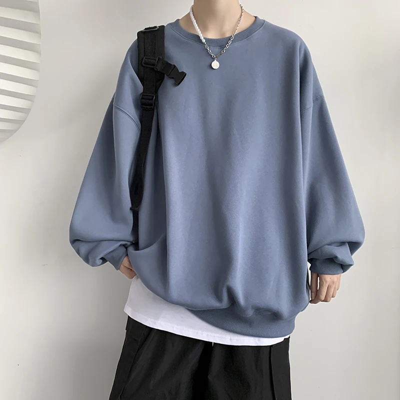 Autumn Men Casual Sweatshirts Harajuku Printed Men Oversized Hoodies 2023 Korean Man Casual Loose Pullovers