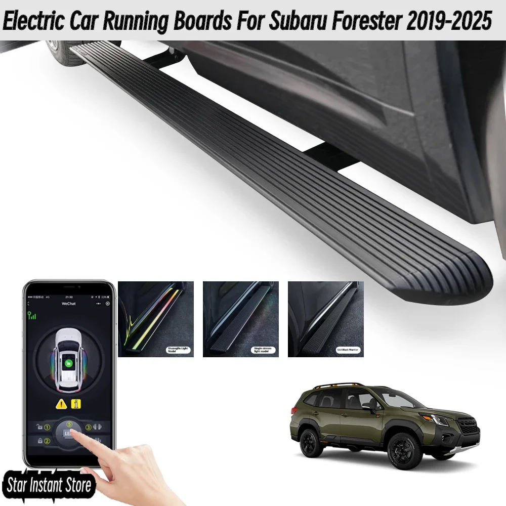 

Auto Retractable Running Boards for 2013-2025 Subaru Forester, Electric Side Steps with LED Lights, Aluminum Alloy SUV Steps