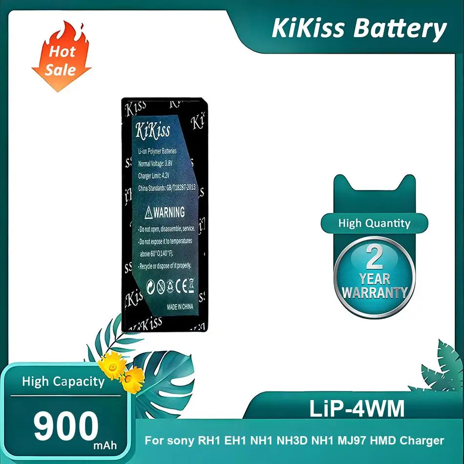 

KiKiss Battery For sony RH1 EH1 NH1 NH3D NH1 MJ97 HMD,LiP-4WM,900mAh