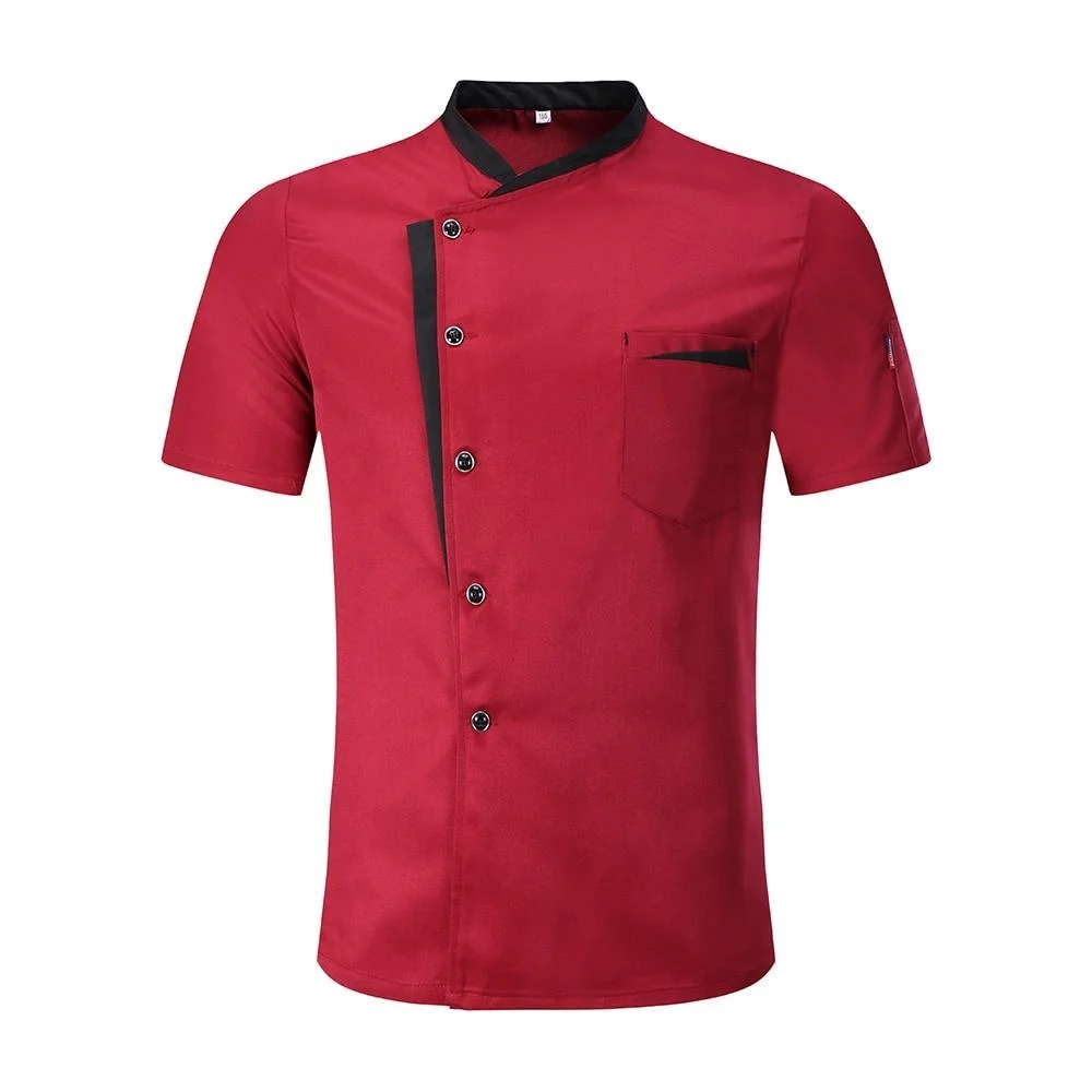 Uniforme de Chef de cantine de cuisine de Restaurant pour hommes et femmes, Style classique, veste de Chef à manches, vêtements de travail de serveur