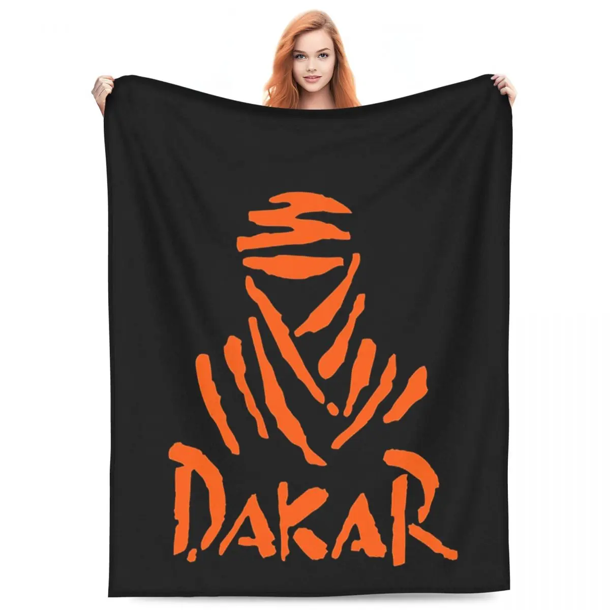 Dakar Rally Motorcycle Blanket Flannel Sofa Throw Blanket Lightweight for Couch Bedding Office Throws Bedspread Quilt