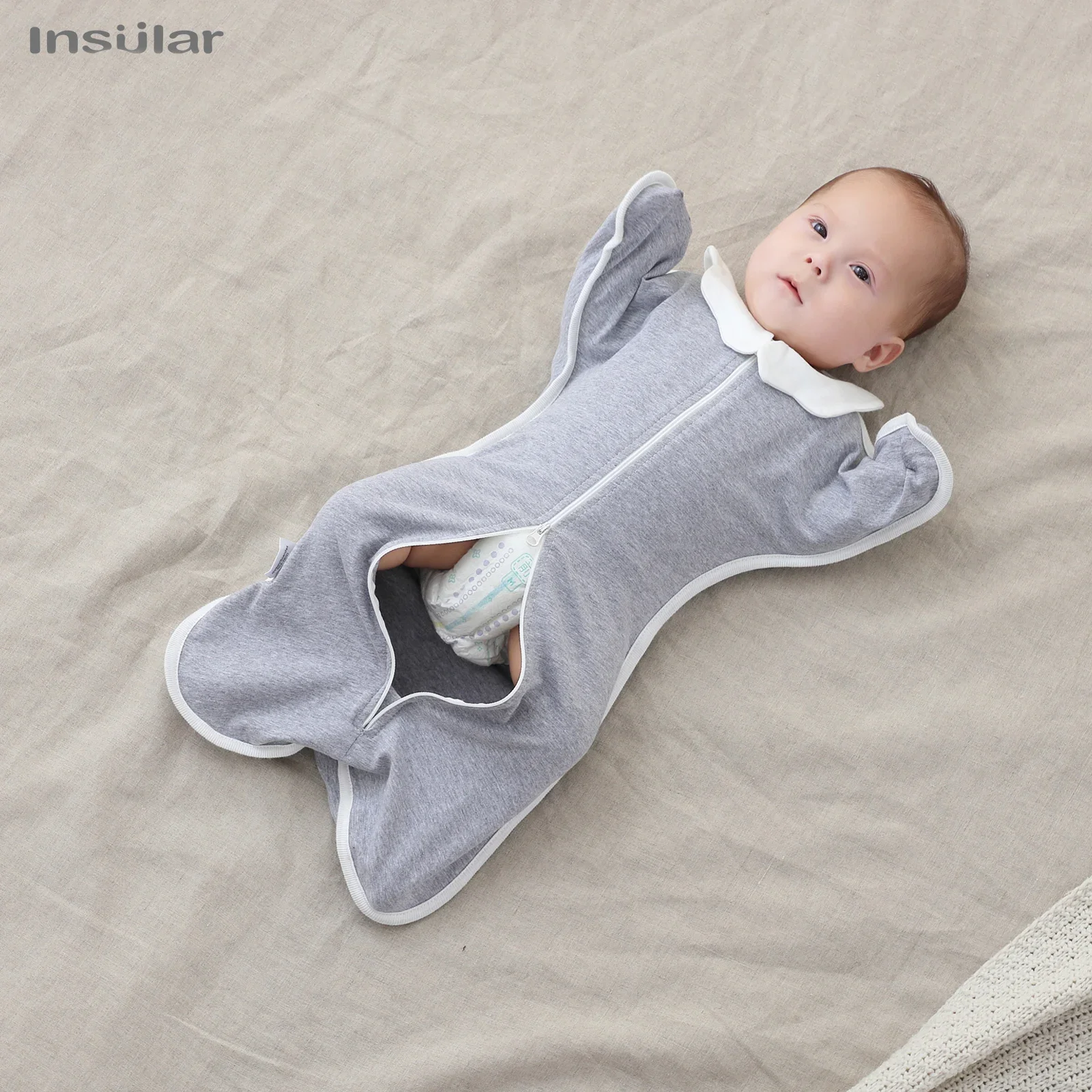 Newborn Baby Raised Hand Anti-shock Cotton Baby Swaddling Blanket New Born Baby Items Saco De Dormir