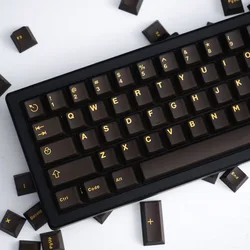 GMK Black gold semi-transparent hero 120 key ABS keycaps Double shot cherry profile suitable for mechanical keyboard keycap 61