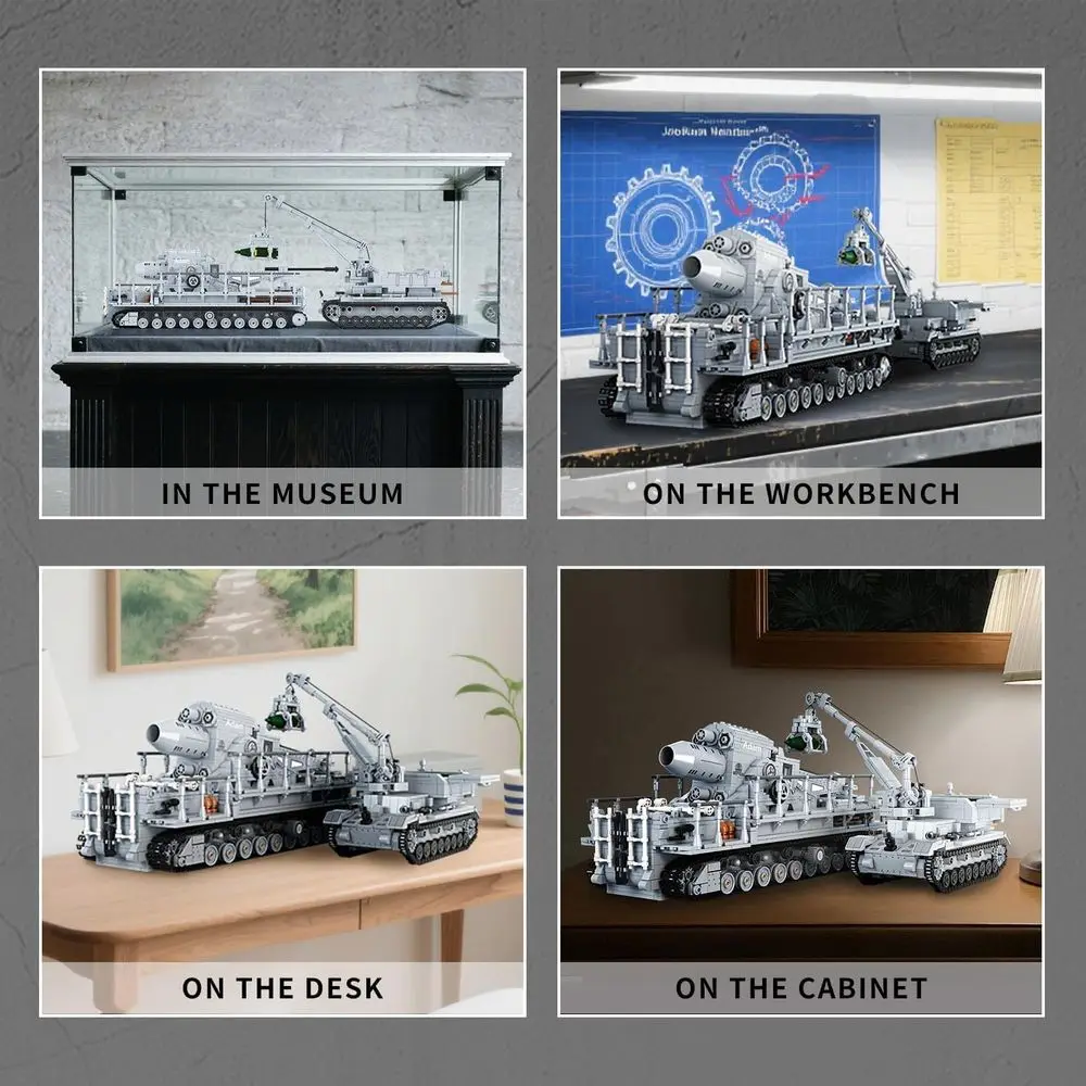 Conjunto de construção de tanque de argamassa alemã da segunda guerra mundial de 2875 peças, compatível com Lego, modelo militar em escala 1:26 para adultos