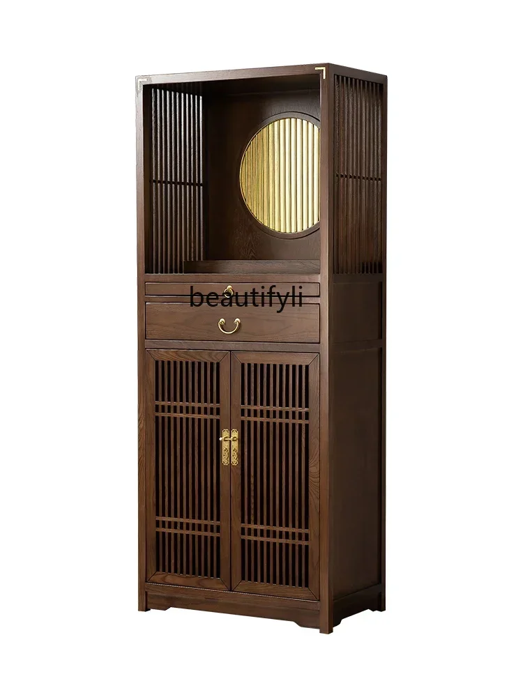 

Buddhist niche new Chinese vertical cabinet modern light luxury household high cabinet solid wood vertical cabinet