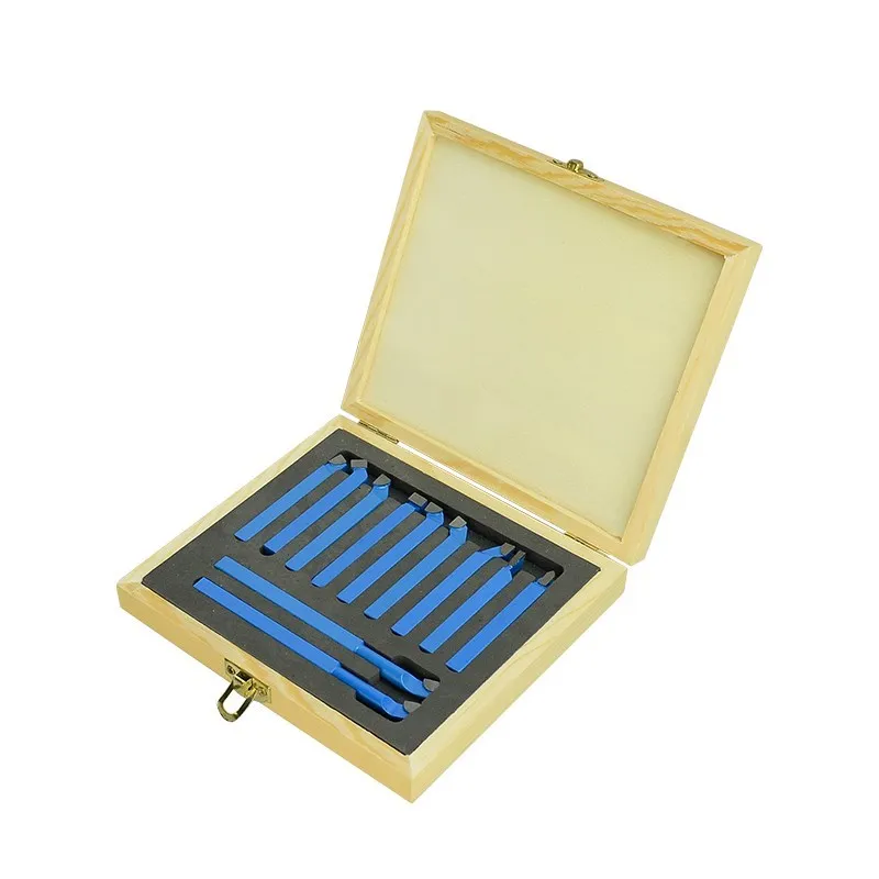 Metal Lathe Tool Set Turning Boring Bit 8mm Shank Carbide Tip Cutting Mini Lathe Tool Set 11pcs Metal Working Lathe Thread