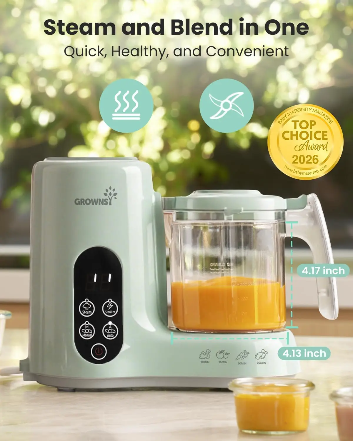 Baby Food Maker Steam Basket Food Processor Steamer Puree Blender Grinder Mills Auto Cooking Grinding Sterilizing Homemade