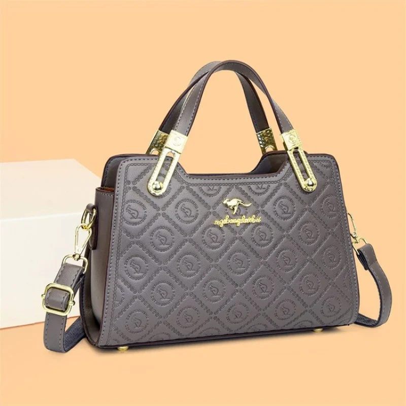 

High-End Women's Classic Paris Leather Tote Bag Fashionable Elegant Ladies Casual Simple Vintage Crossbody Bag