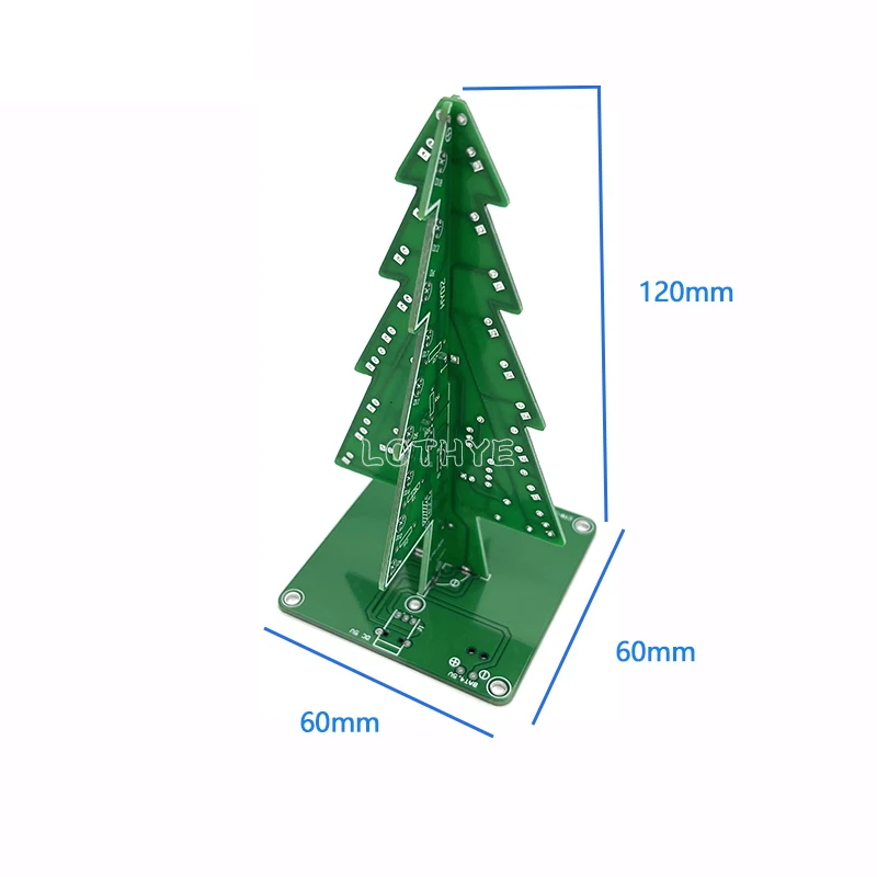 DIY 3D Christmas Tree LED Flash Kits DlY Electronic Kit Soldering Assembly 3 Color / 7 Color Electronic Fun Welding DC 4.5V-5V