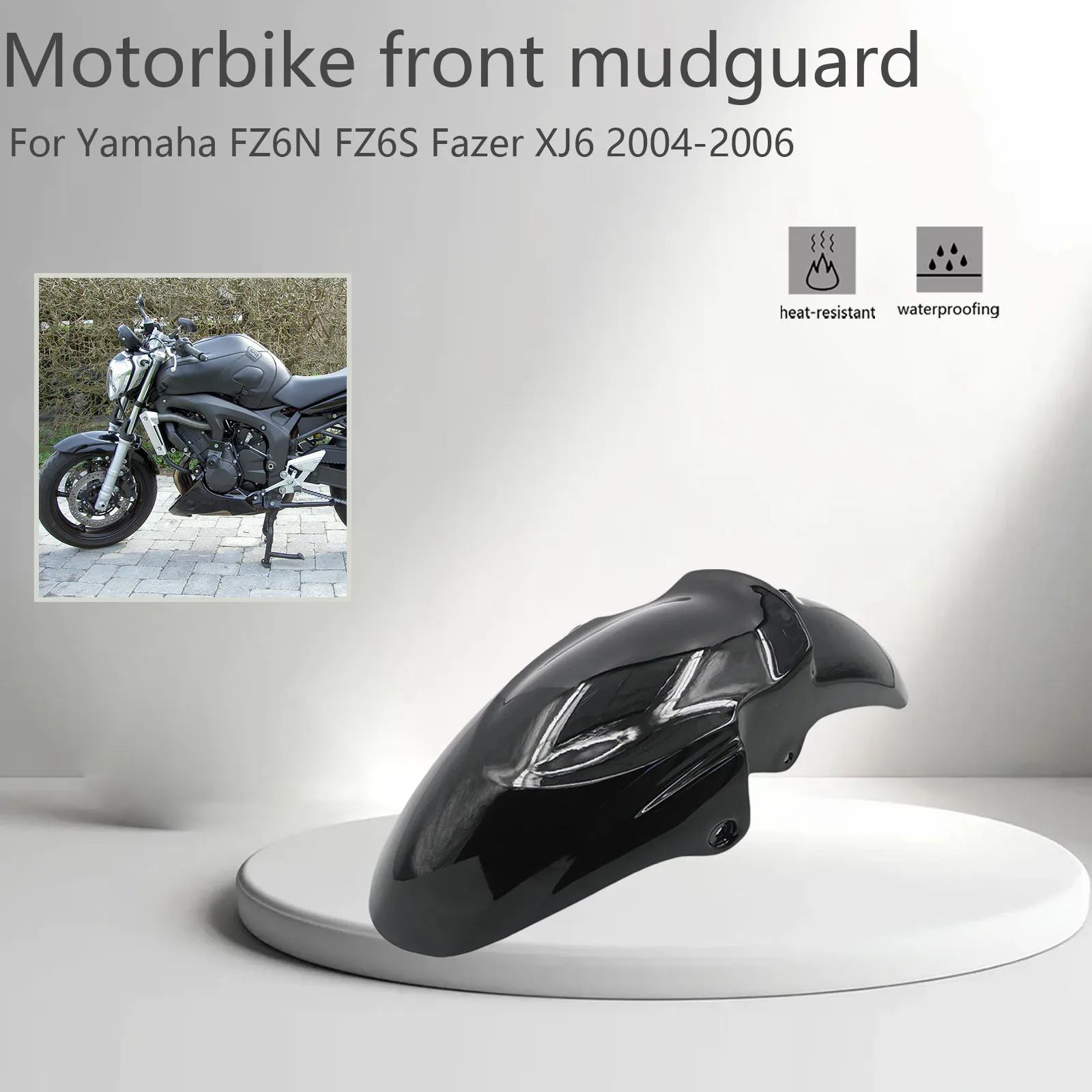 

Motorcycle Front Wheel Fender Mudguard Mudflap Splash Mud ABS Guard Cover For Yamaha FZ6N FZ6S Fazer XJ6 FZ6 N/S 05 2004-2006