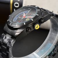 For Ferrari Teams SJ Scuderia Ferrari LaFerrari DaytonaSP3 Quartz Movement Steel Strap Black Dial Trendy and Cool Men's Watch