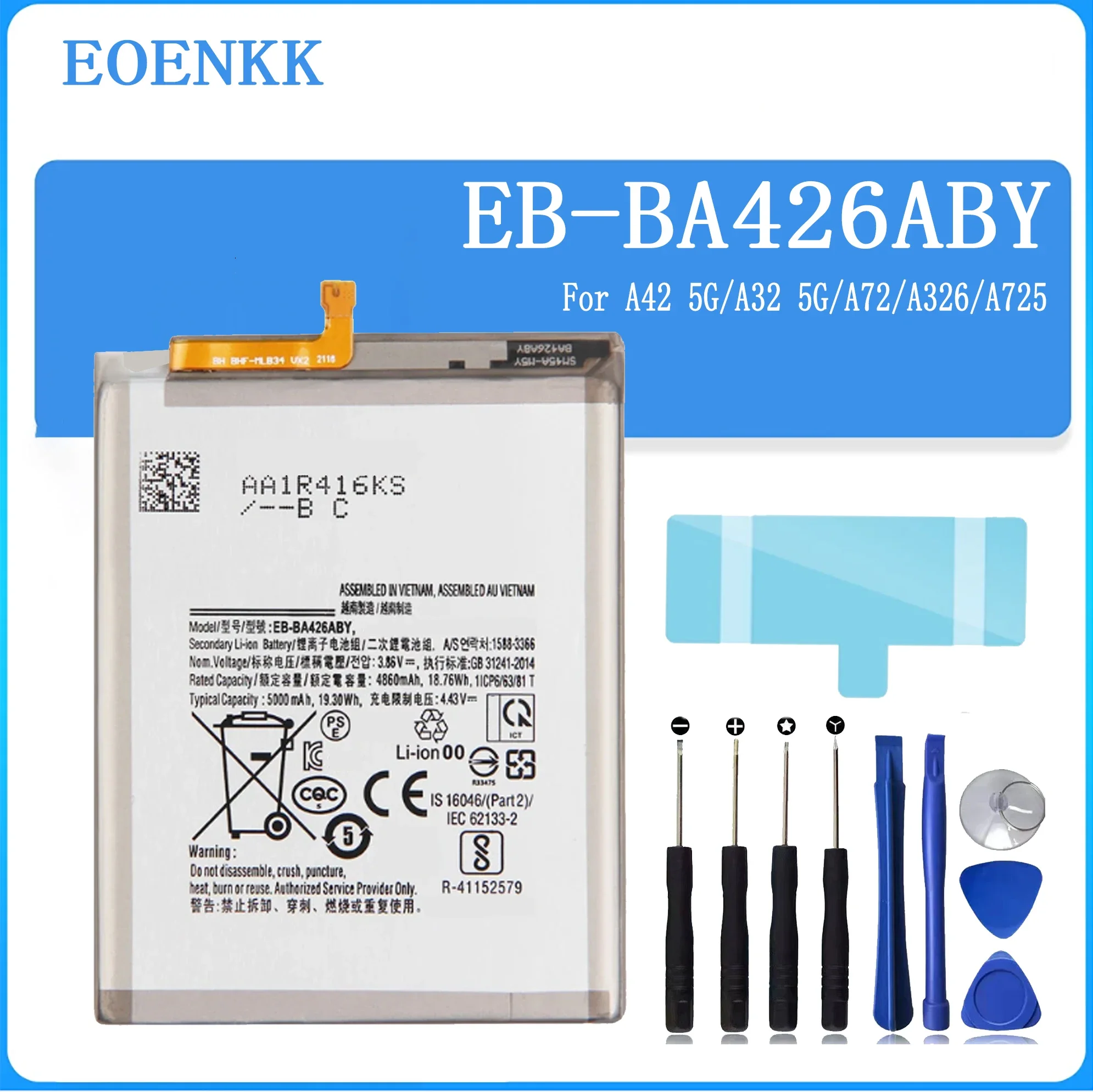 EB-BA426ABY Battery For Samsung A32 A42 A72 5G SM-A326B SM-A426B SM-A726B Repair Part high Capacity Phone Batteries