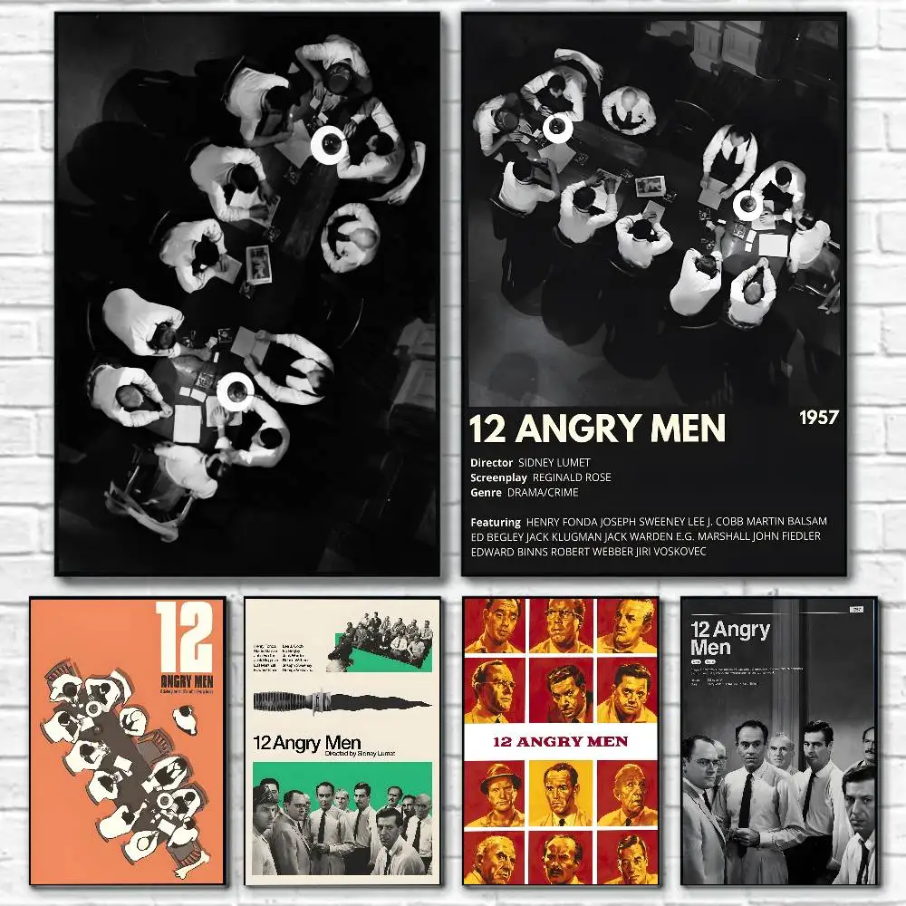 M-Moive 12 Angry Men Poster, Leinwandgemälde, Poster mit Drucken, Zuhause, Schlafzimmer, Wohnzimmer, Dekoration, Geschenk