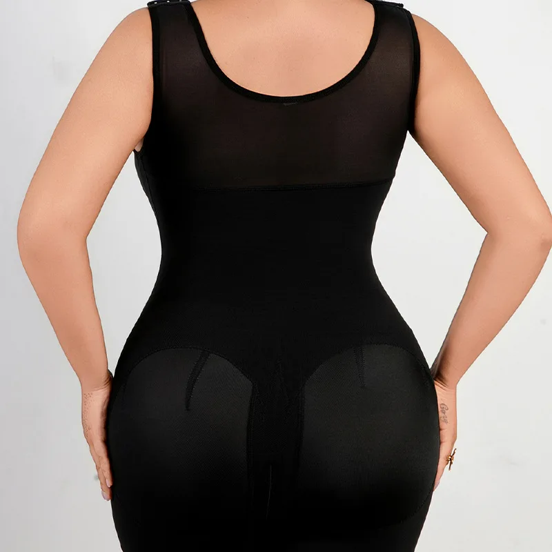 Women's Colombian Bodysuit Shapewear – Plus Size Tummy Control with Adjustable Front Zipper, Lifts Hips & Shapes Waist, Breathab