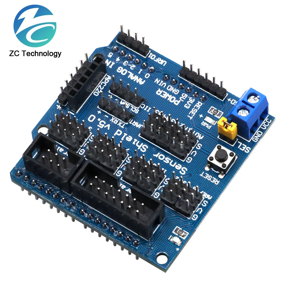 Sensor Shield V5.0 Expansion Board for Arduino Electronic Building Blocks Robot Accessories Sensor Shield For UNO MEGA R3 V5