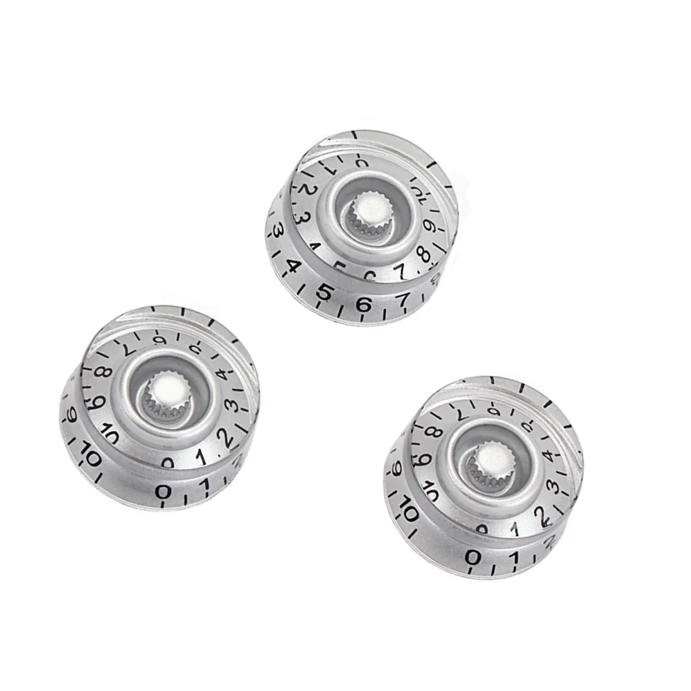 

3 PCS/ Set Guitar Volume Tone Control Knobs Rotary Knobs for Style Electric Guitar Parts Replacement (White)