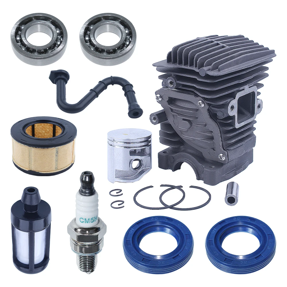 Bombilla de filtro de aire de pistón de cilindro, Kit de ajuste 1143 020 1207 para motosierra Stihl MS251 MS 251 44mm
