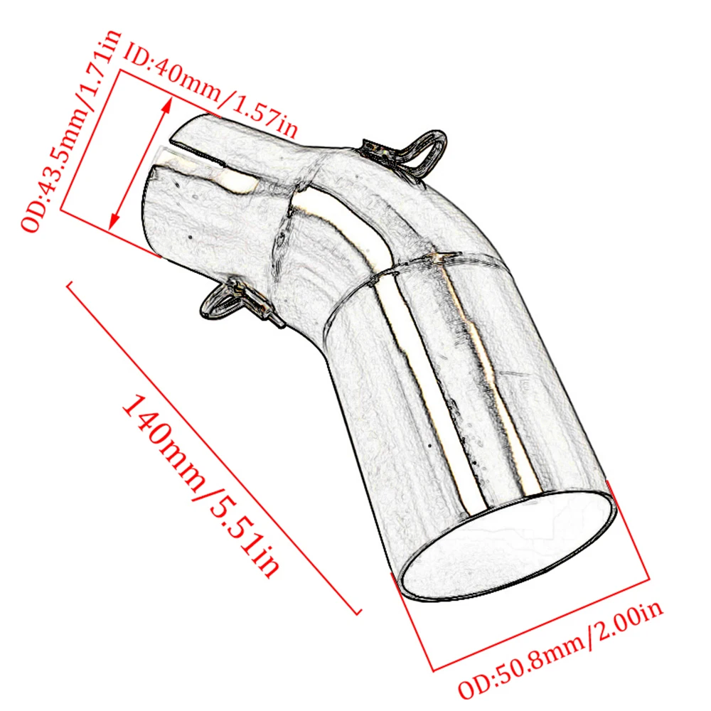 Performance Exhaust For BMW C 600 Sport C650 GT 2012-2015 Years exosto para moto Middle Link Pipe Connect Pipe Slip On