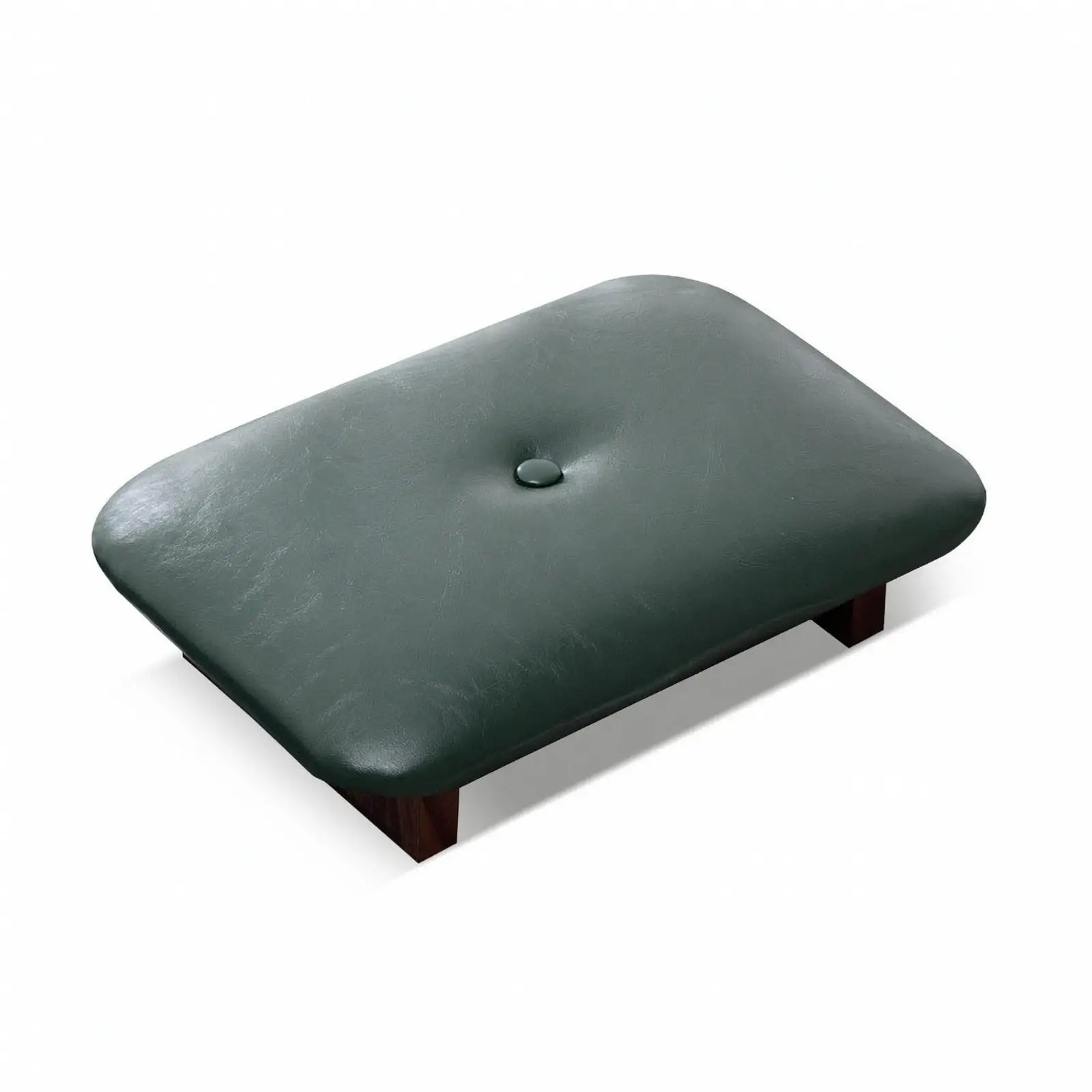 Low-Profile Footstool Cushioned Rectangular Footstool Tufted Foot Stool for Office Workers, Gaming Hobbyists, Living Room