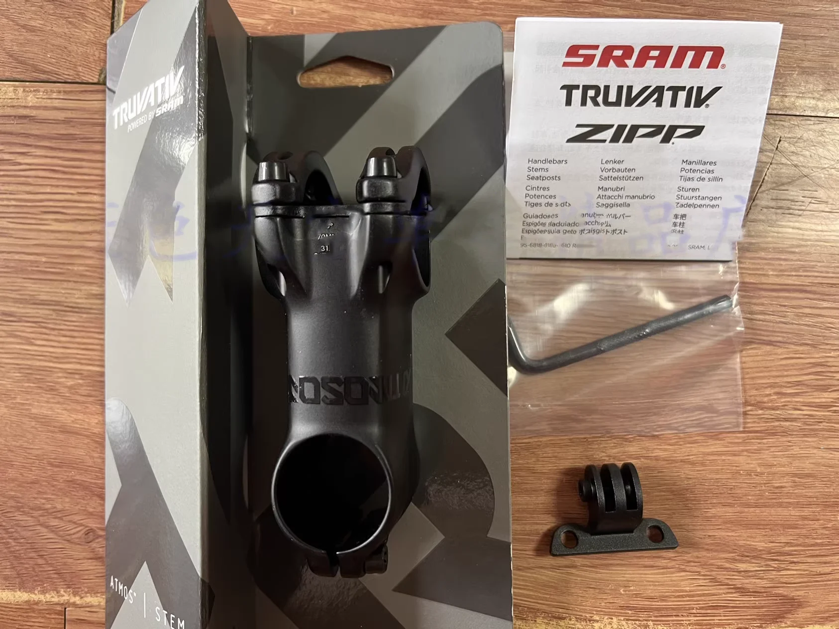 SRAM TRUVATIV Atmos 7k Stem 40, 50, 60, 70, 80, 90mm lengths ±6° angle 31.8mm CLAMP DIAM  1-1/8 in  Al-7050 Blast Black