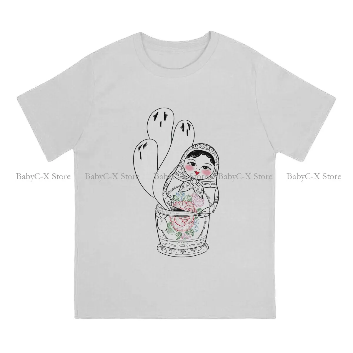 Haunted Style Polyester TShirt Russian Doll Russia Top Quality Creative Gift Idea  T Shirt Stuff