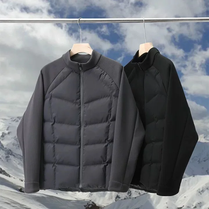 الشتاء سليم الوقوف طوق أسفل سترة رجل خياطة بطة بيضاء أسفل الرياضة المشي لمسافات طويلة معاطف رجل jaquetas masculina de inverno JK-203