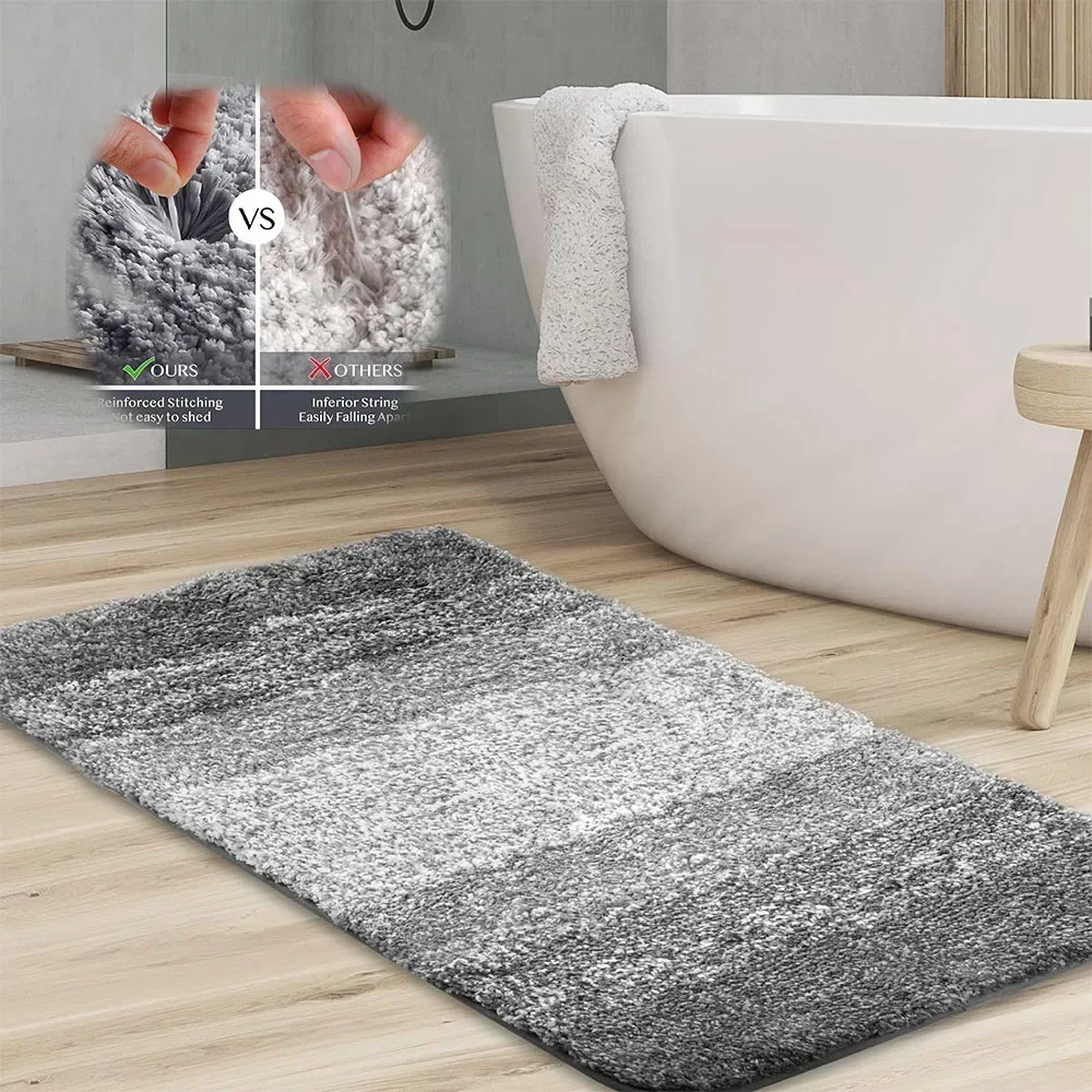 

Bathroom Rug Mat,Extra Soft and Absorbent Microfiber Bath Rugs,Non-Slip Plush Shaggy Bath Carpet for Bathroom floor Tub Shower