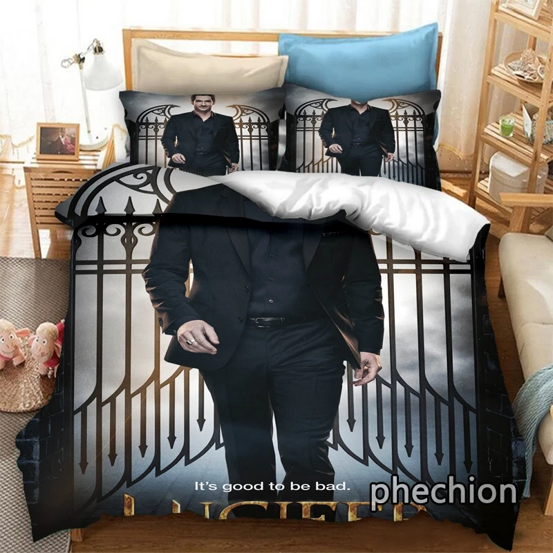 phechion Lucifer 3D Print Bedding Set Duvet Covers Pillowcases One Piece Comforter Bedding Sets Bedclothes Bed K412