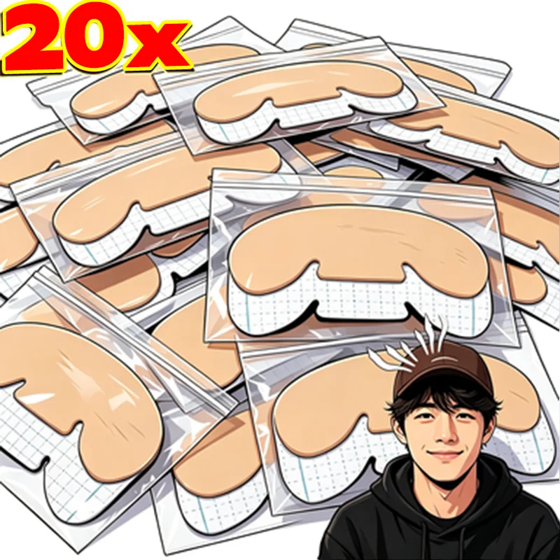 Disposable Hat Sweat Liner Pad for Baseball Cap Invisible Self Adhesive Sweat Guard Band Breathable Non Woven Cap Brim Protector