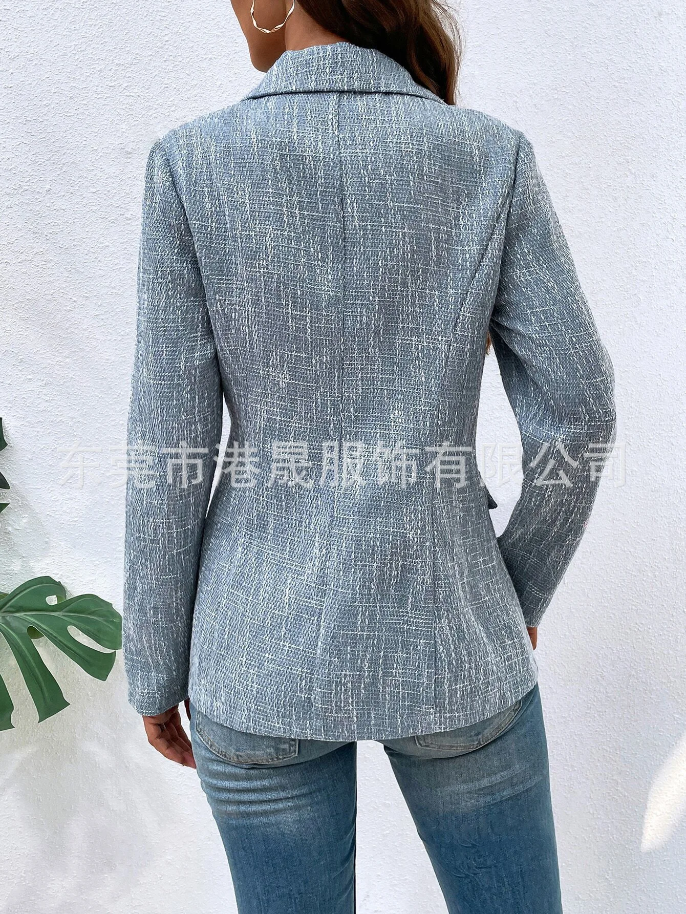 Women's New Plaid Style Elegant Slim Fit Small Suit Jacket