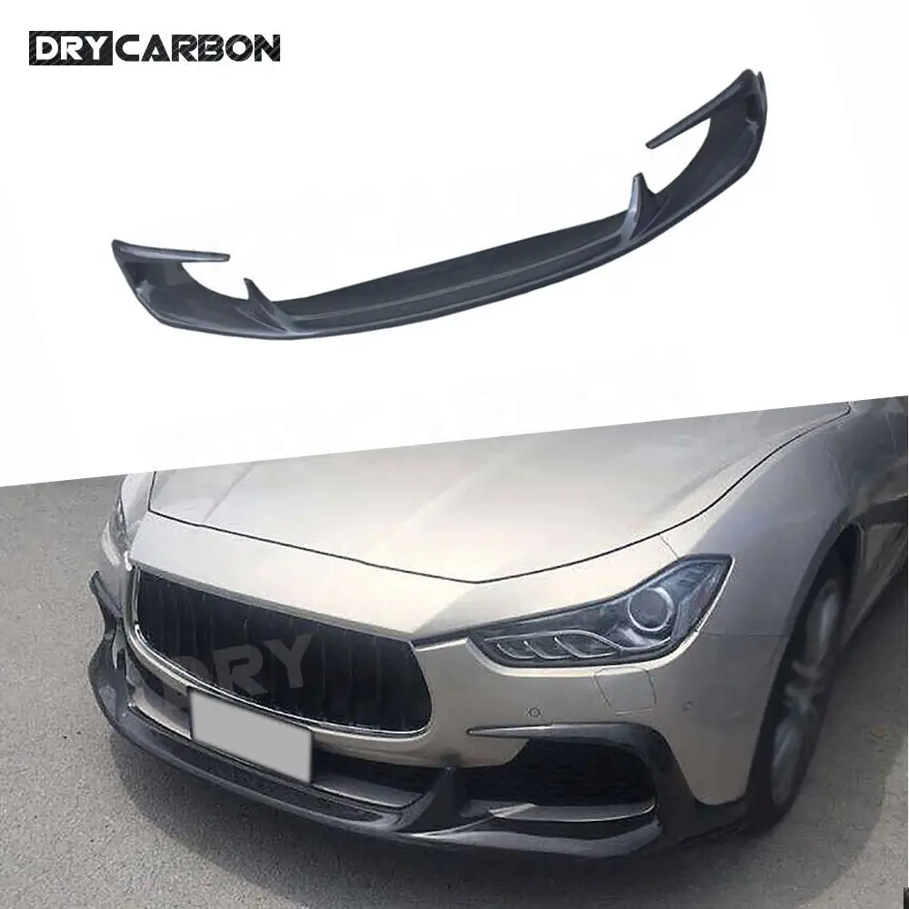 

Накладка на передний бампер из карбона, сплиттер-спойлер, обвес для Maserati Ghibli 2014-2017, аксессуары для защиты автомобиля из FRP