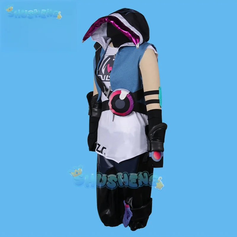 Game LoL Ekko Cosplay Costumes The Boy Who Shattered Time Role Play Uniform Outfits Halloween Carnival Suit For Male