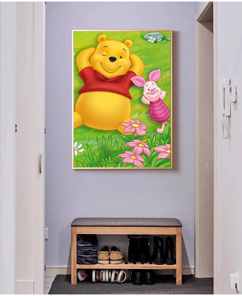 The Many Adventures of Winnie the Pooh diamond painting piggy pooh eeyore Diamond Mosaic Rhinestone DIY Cross Stitch Decoration