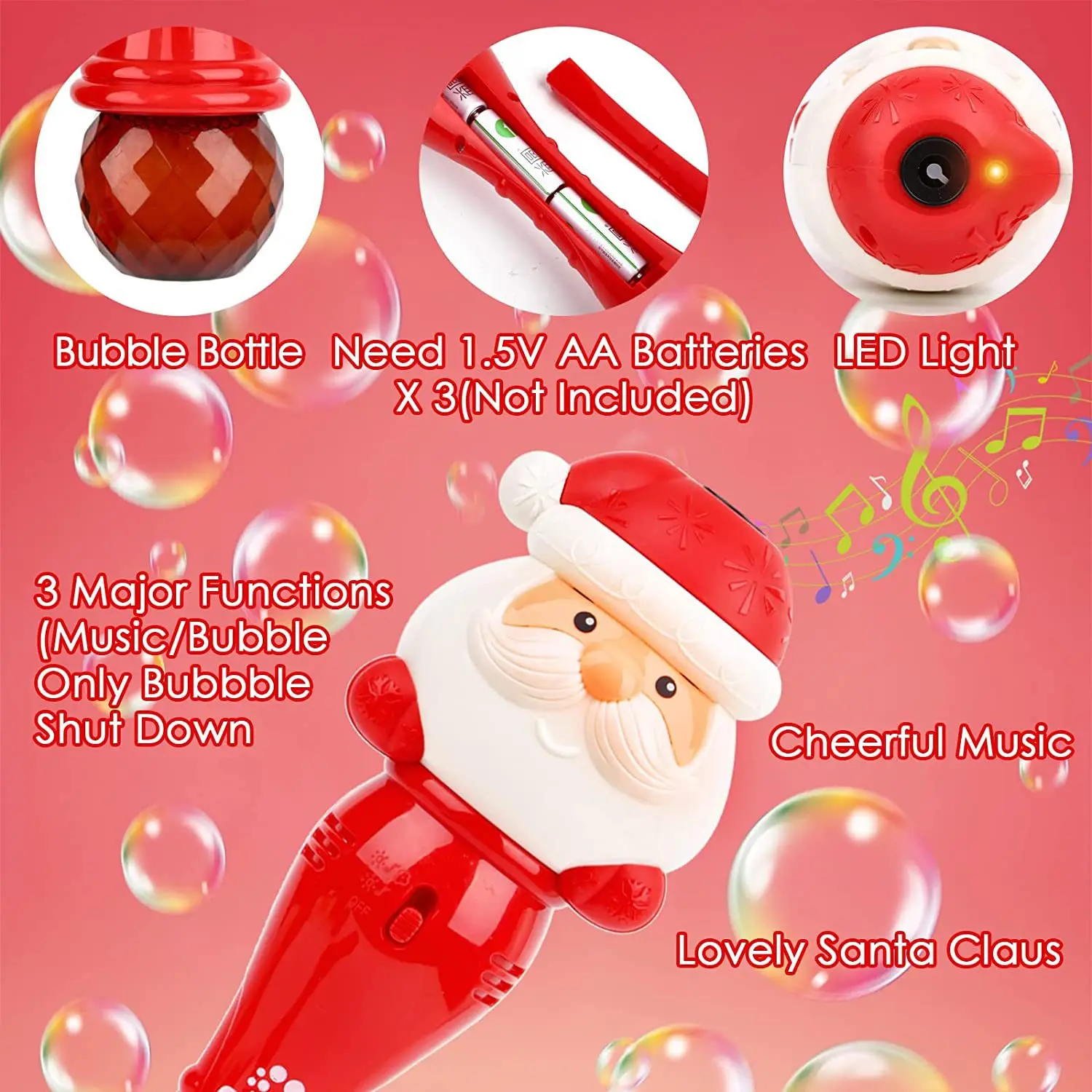 Halloween Bubble Wand Halloween Light up Pumpkin Bubble Blower Wand with LED & Sound Effect, Halloween Christmas Toys for Kids