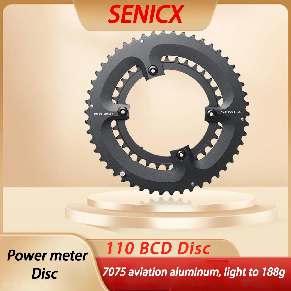 

SENICX Звездочка 110BCD Сплит Полый Ультра Легкий Измеритель мощности колеса Аксессуары для шоссейного велосипеда Запчасти Звездочка для PES QED Shimano Sram
