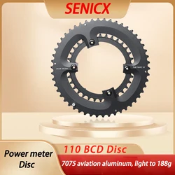 SENICX Chainring 110BCD Split Hollow Ultra Light Wheel Power Meter Road Bike Accessory Parts Chainwheel for PES QED Shimano Sram